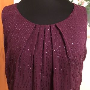 TALBOTS SILK Dress top with Sequins